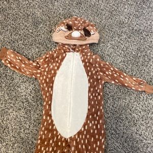Kids 3T North Pole reindeer family pajamas, one piece